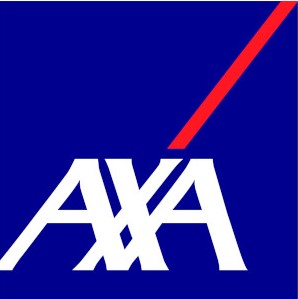 Logo AXA fond bleu 