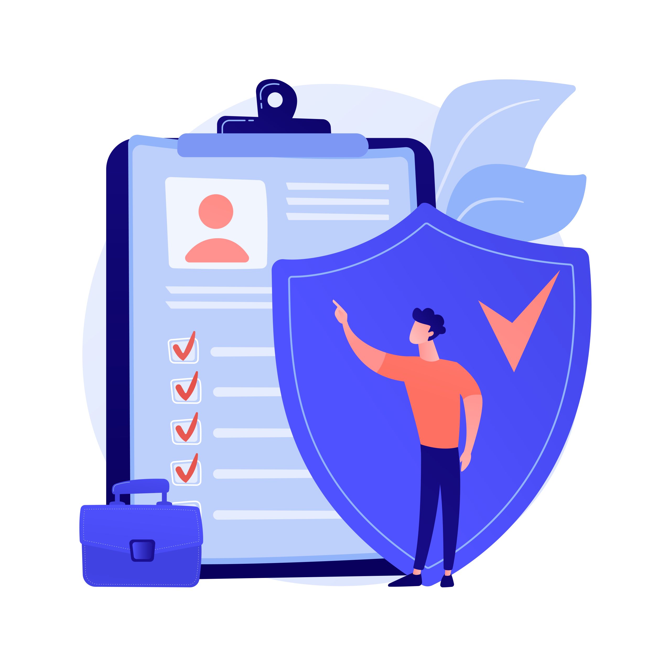 Unemployment insurance abstract concept vector illustration.